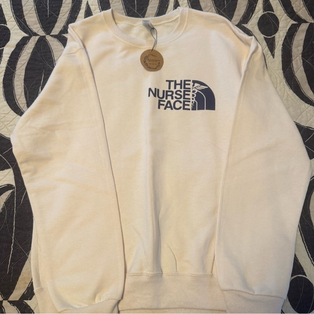 The Nurse Face Women's Cream Crewneck Sweater